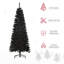 Arbre de Noël 6 pi avec sapin de Noël artificiel non éclairé avec branches réalistes, sapin de Noël avec 618 pointes, noir
