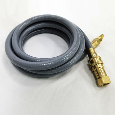 12Ft Low Hose With Quick Connect For Patio Applications And Grills High - Quality Rubber Brass Fittings Reliable Performance Fire Table Water Heaters