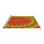 Tapis jaune tissé à la machine-1189019269
