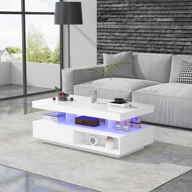 Cristela Pedestal Coffee Table with Storage