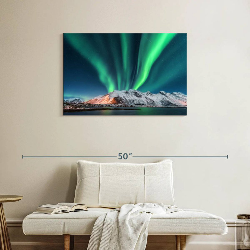 Alvord Lofoten Mountain Northern Lights, H 24 po x l 36 po