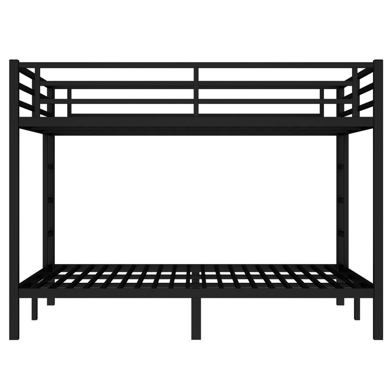 Metal king Bunk Bed for Teens and Adults,Space-Saving/Noise Reduced/No Box Spring Needed, Black