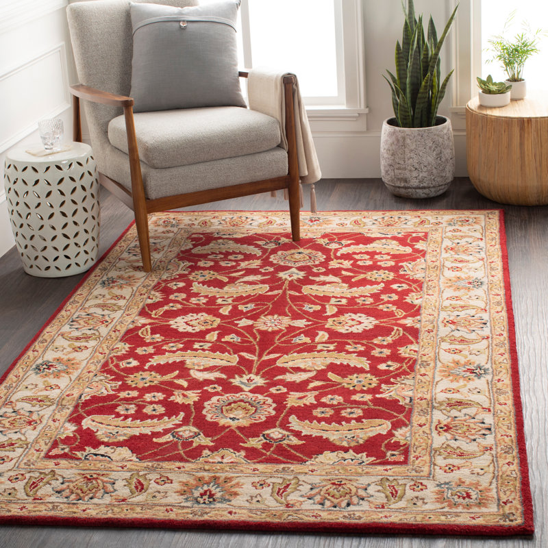 Tapis oriental en laine touffeté à la main Arnedra, Rectangle 7 pi 6 po x 9 pi 6 po