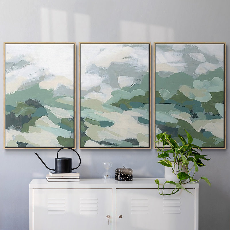 Verdant Hillside I - Multi Piece Framed Canvas, Natural, 40" H x 78" W x 2" D