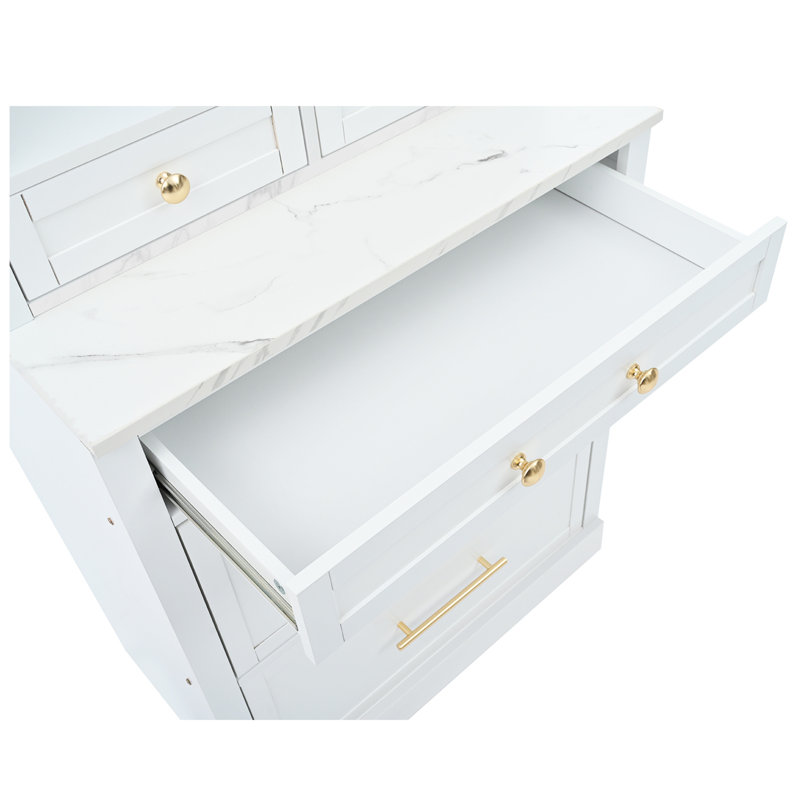 Garde-manger de cuisine moderne, grand garde-manger autoportant avec placard et rangement