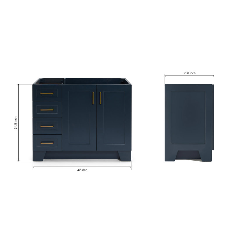 42" Single Bathroom Vanity Base only, Midnight Blue