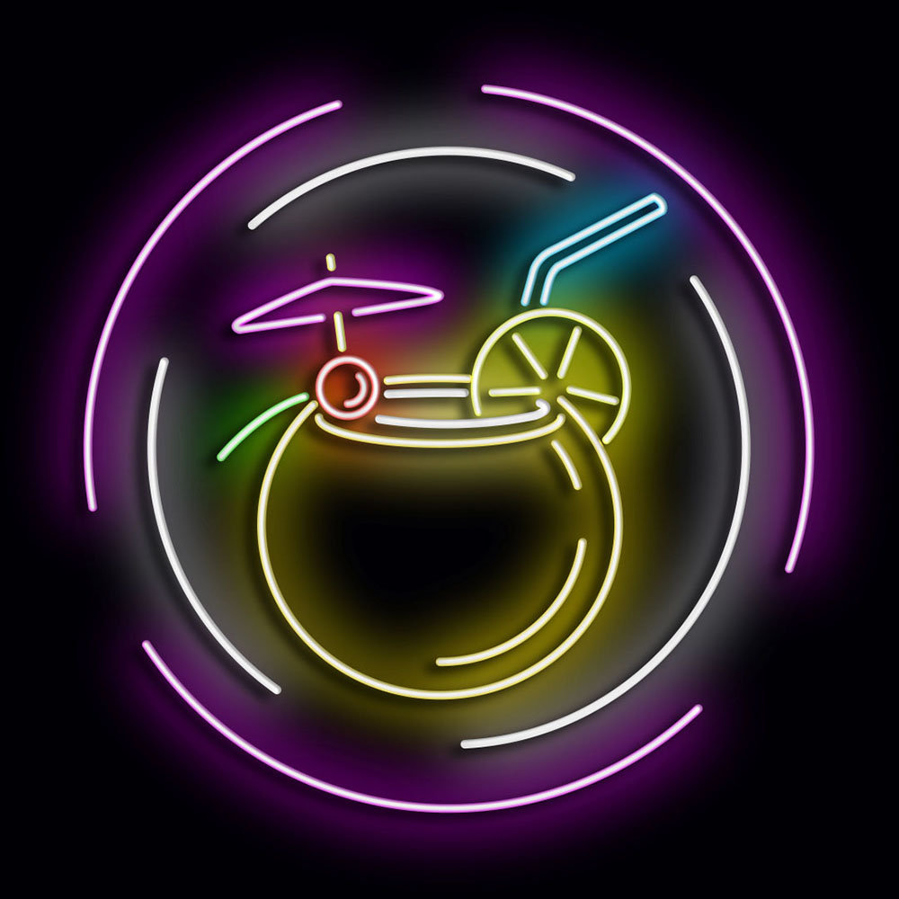 Neon Sign Cocktails Wall Décor