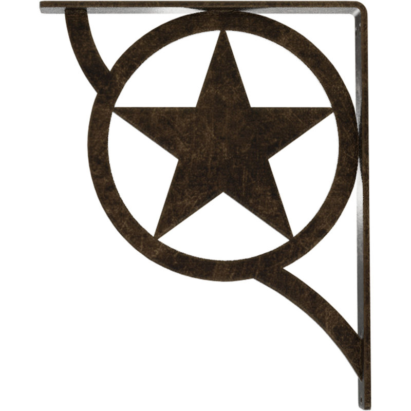 Support en fer forgé Austin, Or pâle antique, H 12 po x l 1,5 po x P 10 po