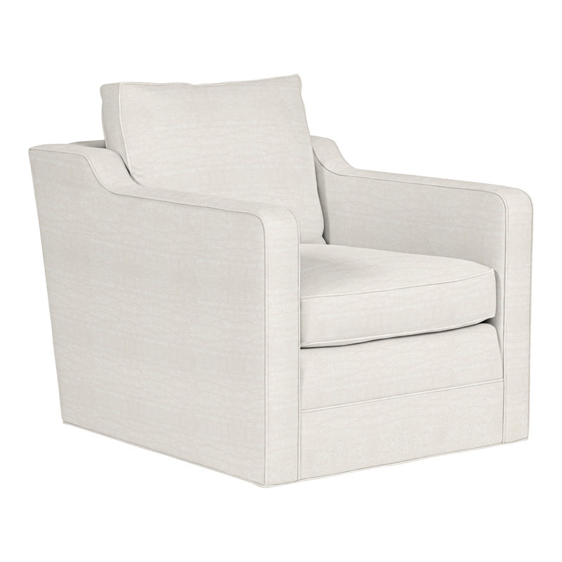 Stanton 31.5" Stanton Base to Floor Swivel Chair, Nadia Parchment 100% Polyester