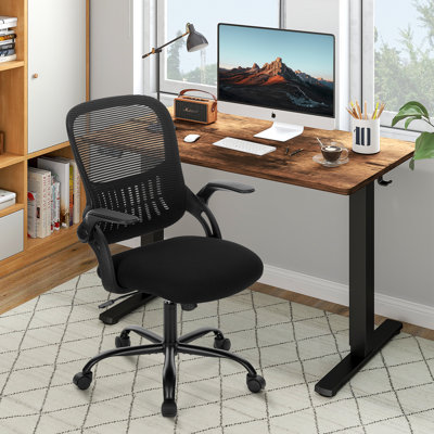 Office Set: Electric Standing Desk And Mesh Office Chair