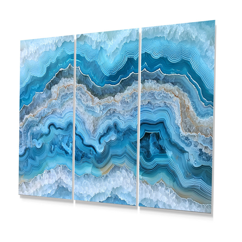 Ensemble de salon Agate Dream River, 40" H x 60" W, Impression sans cadre en métal, Does Not Apply