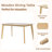 6 - Piece Modern Dining Table with Bench Set-1673782620