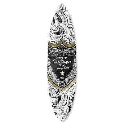 Champagne Surfboard Lux Acrylic by Oliver Gal