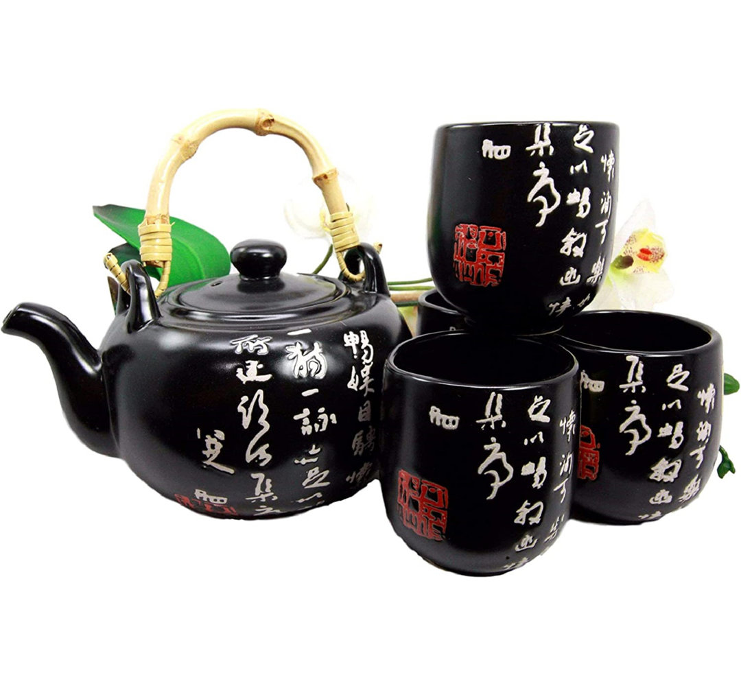 Trinx 22oz. No Pattern Teapot Set Trinx