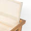 Chaise de salle à manger Belfast, ensemble de 2, structure en teck et tissu beige