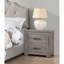 Table de chevet 2 chambres, gris rustique, table de chevet en bois massif, mobilier