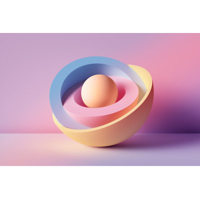 Pastel Neon Balls - Wrapped Canvas Print