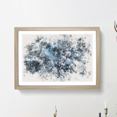 Winter Forest in Bavaria Germany Watercolour - Picture Frame Graphic Art Print