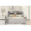 Wood Platform Bed With Built-In LED Light, Storage Headboard And Guardrail-171489396