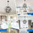 20" DIY Multi-Tier Matte Black Pendant Light w Adjustable Shades, 4-Lights and Adjustable Hanging Chain