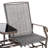 Outdoor Glider Bench With Centre Table. Gray Metal Frame Patio . Double Gliding Relax. Breathable Mesh . Holds 726 Lbs. Suits Backyard, Garden, Porch. 32"D X 58.25"W 39.25"H Table Integration