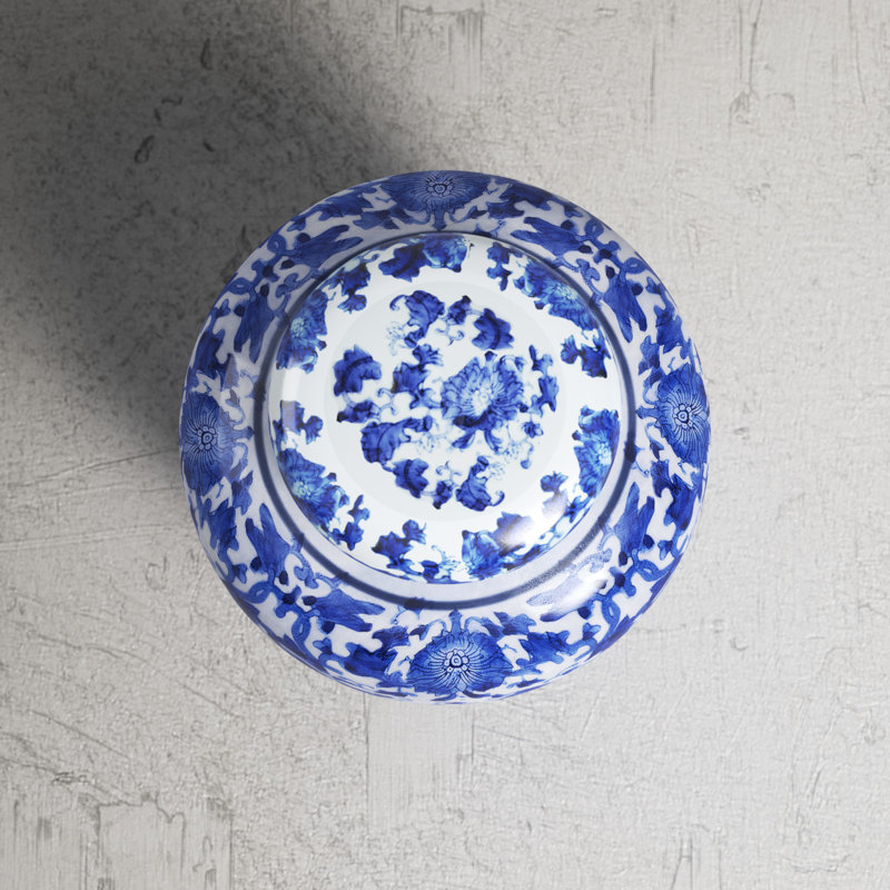 Chadwicks Ceramic Ginger Jar, 8.25'' H x 6.25'' W x 6.25'' D