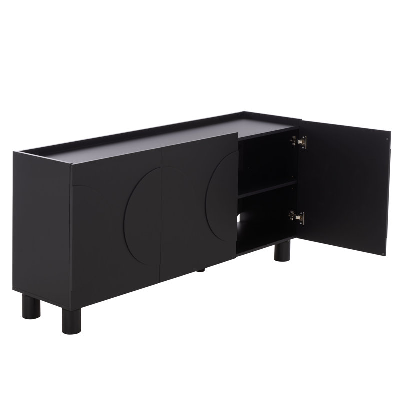 Buffet / meuble multimédia Marrero, Noir