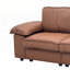 Canapé compact en similicuir avec rangement caché, causeuse 2 places pour petit appartement et studio-674727428