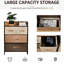 Commode 4 pièces pour chambre à coucher - Tiroirs en tissu et structure en acier, 3 compartiments de rangement avec plateau en érable pour une touche d'éclat