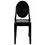 Ensemble de 3 chaises Victoria en résine avec dossier ovale-106428043
