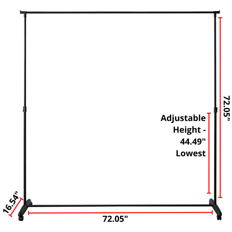 Adjustable Black Carbon Steel Privacy Room Divider Frame