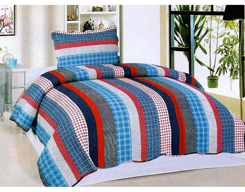 Modern & Contemporary Cotton Striped Quilt