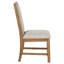 Chaise d'appoint rembourrée Elyssa brun naturel