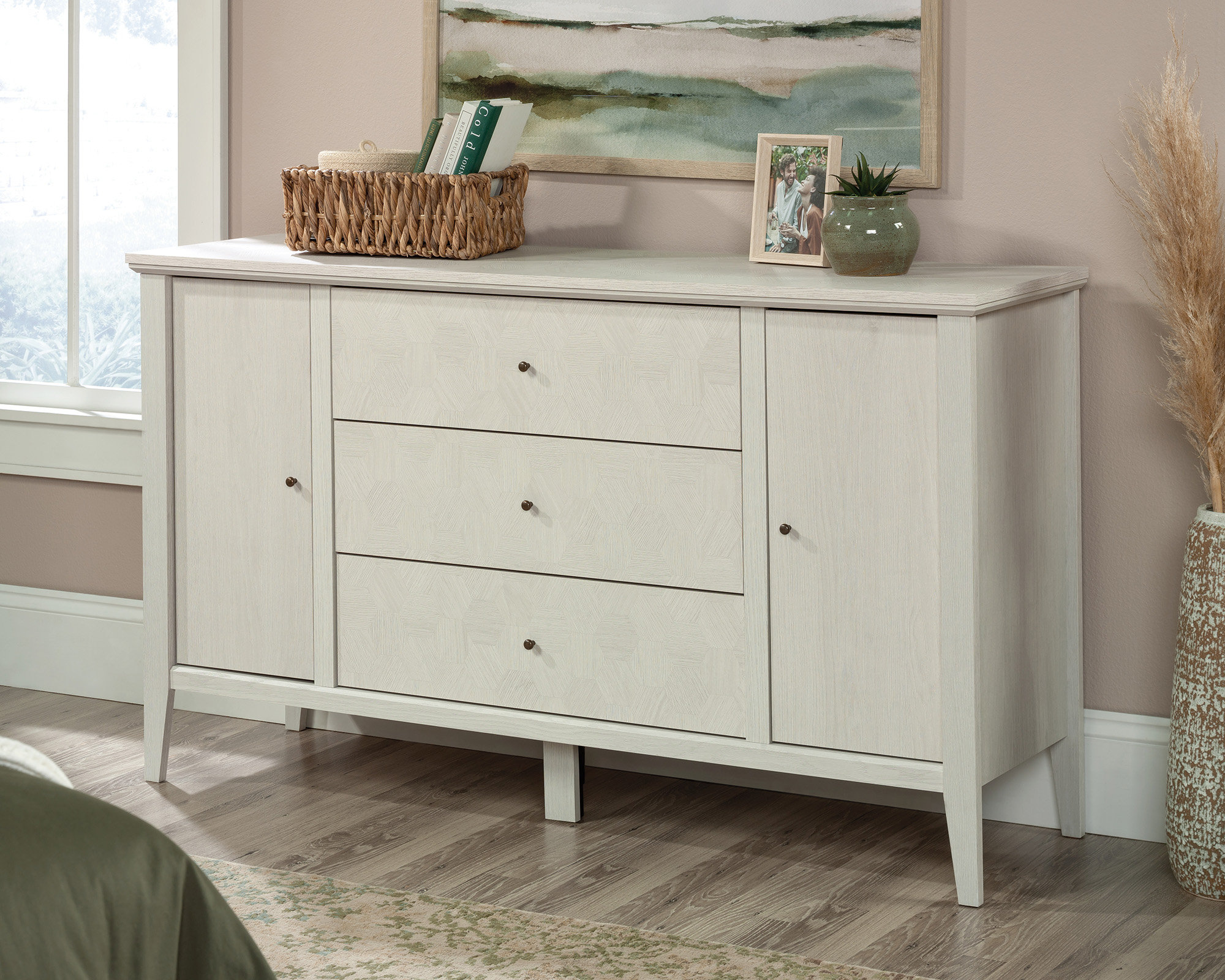 Sauder Larkin Ledge Drawer W Combo Dresser Wayfair Canada