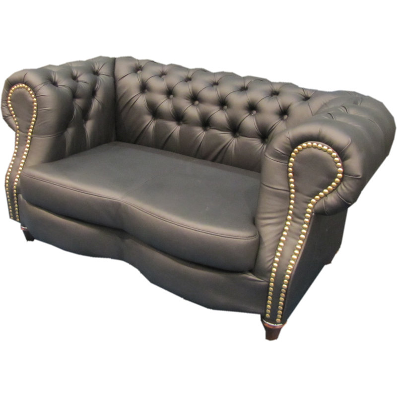 Faux Leather Loveseat