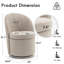 Tabouret de coiffeuse pivotant rembourré-220756074