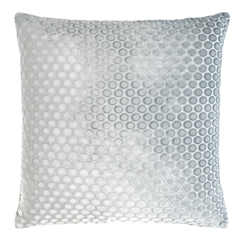 Dots Square Velvet Pillow Cover & Insert, 20"H x 20"W, Basil