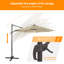 Rosell 132" Lighted Cantilever Umbrella-1874627521