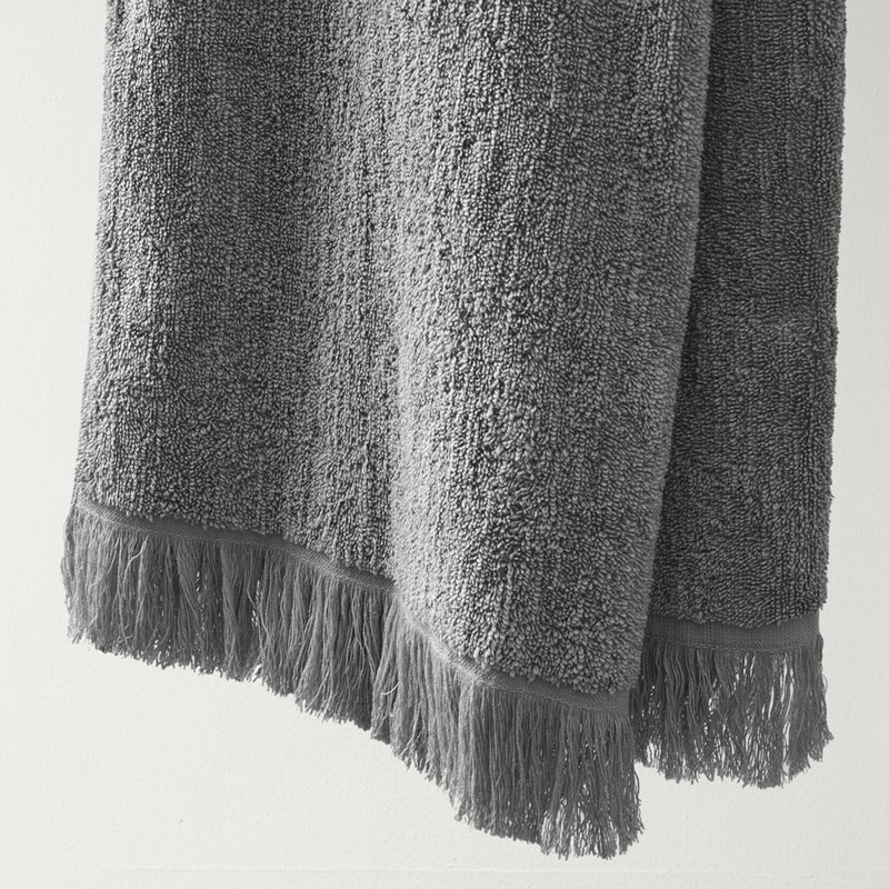 Ensemble de serviettes 6 pièces en coton, Gris anthracite