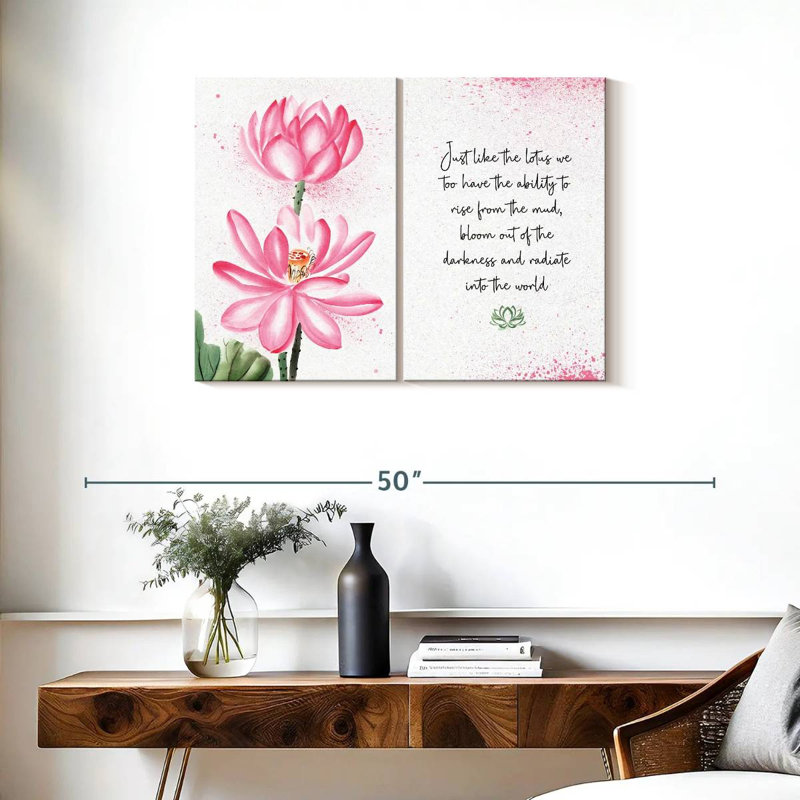 «Just Like A Lotus Flower I», reproduction sur toile, H 33 po x l 24 po x P 1,25 po