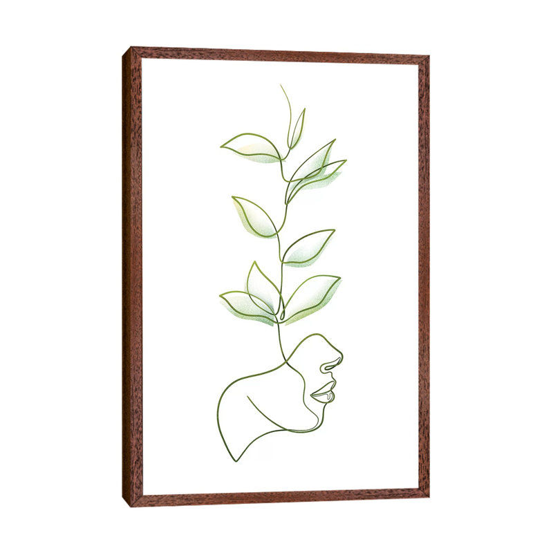 One With The Wild by Dane Khy - Print on Canvas, Classic Brown Wood Framed, 66.04cm H x 45.72cm W x 3.81cm D