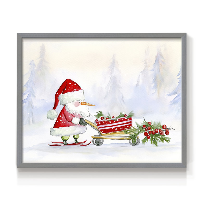 «Chirstmas Art» -Xxxviii-reproduction encadrée, H 11 po x l 14 po, Gris