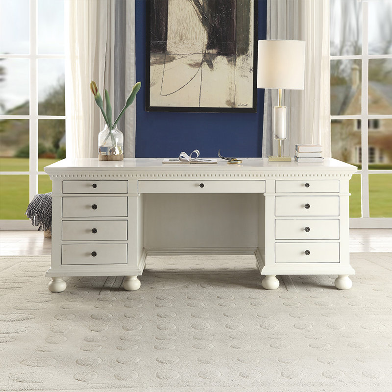 Gustave Executive Writing Desk, Cream