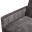 Fauteuil d'appoint à dossier capitonné Matson - Charbon-550103625