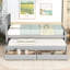Lit plateforme simple avec lit gigogne et tiroirs gris-883284485