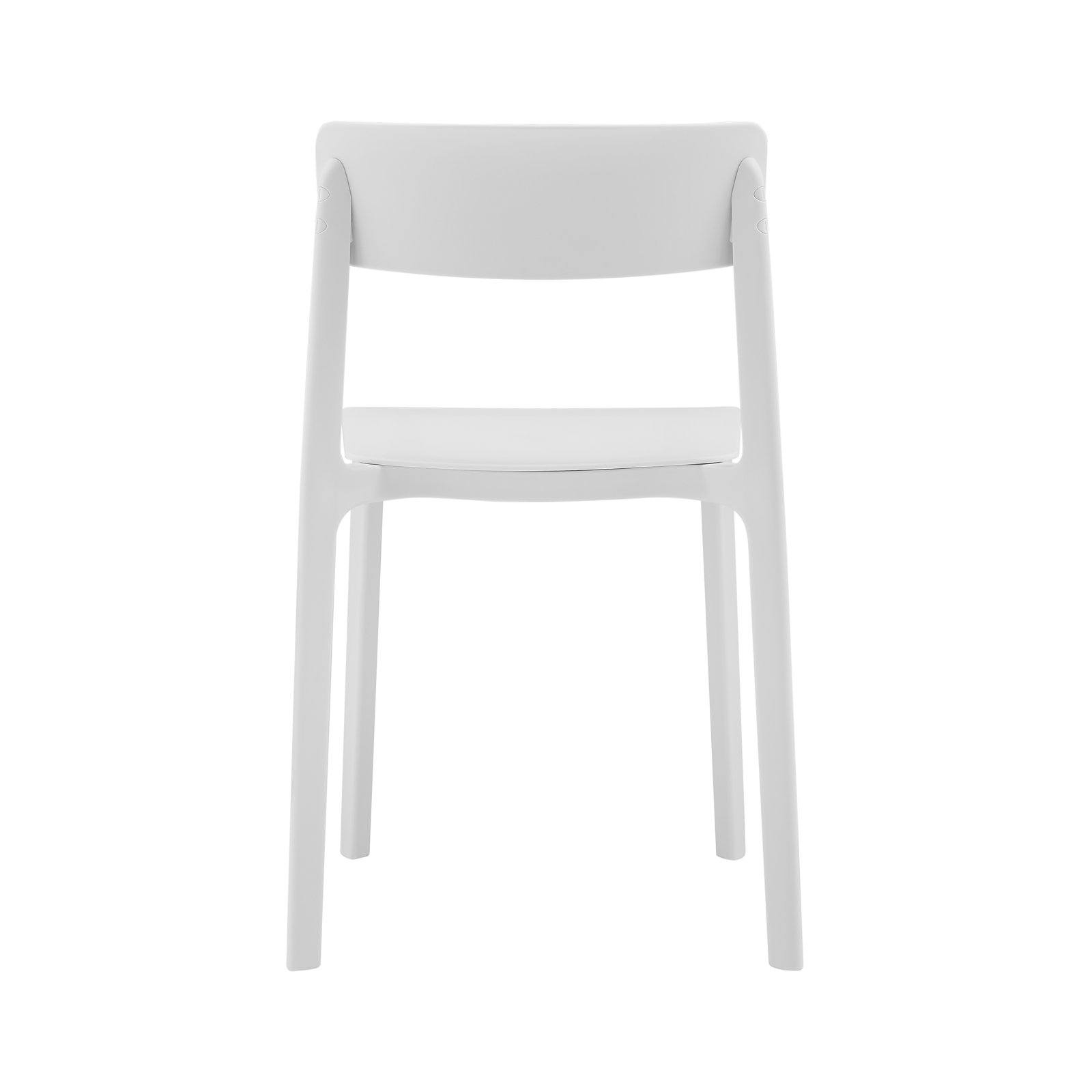 Vowa Stacking Patio Dining Side Chair, White