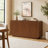 Modern Fluted Sideboard Cabinet with Rounded Corners, 4-Door Storage Credenza-1569759950