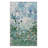 Ice Blue Fuzzy Patterned Decorative Washable Carpet-2117863611