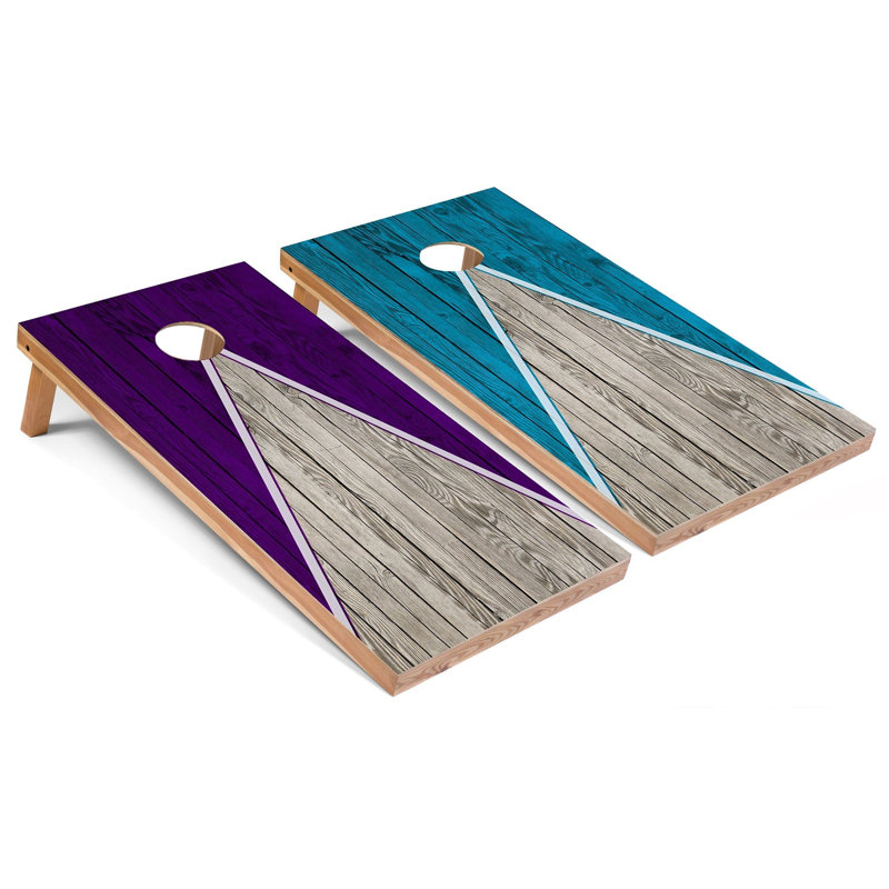 Planches de cornhole 2 pi x 4 pi avec lumières DEL, Mauve / turquoise