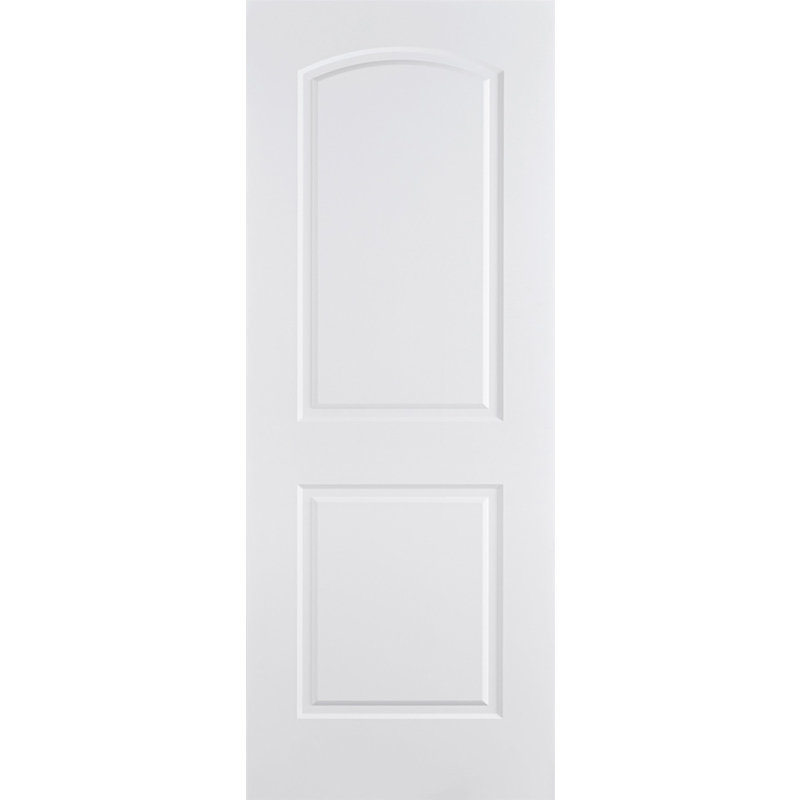 Porte intérieure traditionnelle laminée à 2 panneaux en stratifié blanc doux seulement, 24 po x 80 po